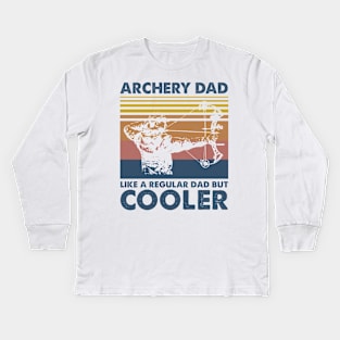 Archery Dad Vintage Gift Father's Day Kids Long Sleeve T-Shirt